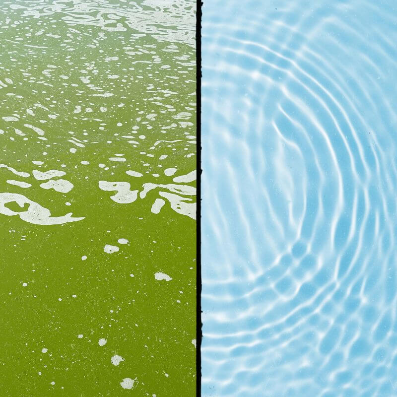 dirty and clean water